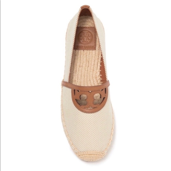 New Tory Burch Sidney Canvas Espadrilles Flats Size 6 - Picture 2 of 9
